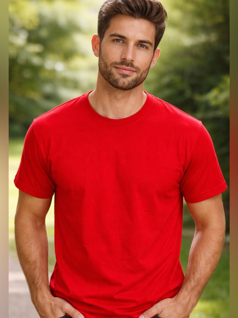 Gildan Vibrant Red Men's Short Sleeve Tee
